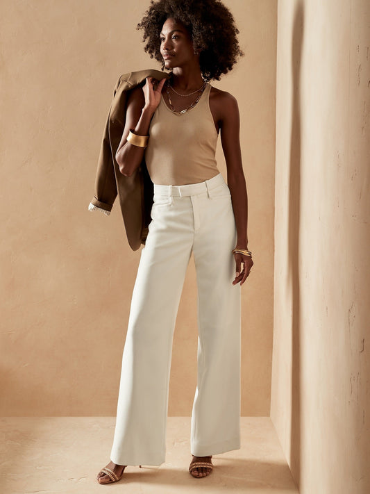 Pantalón Acampanado Blanco