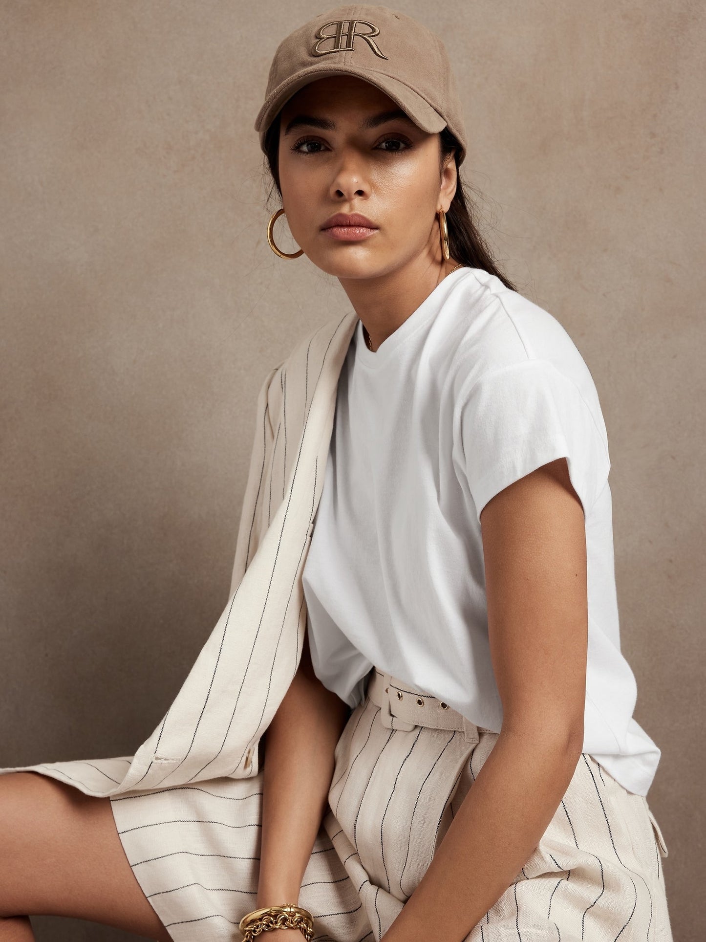 BR Supima® Boxy Cropped T-Shirt - White