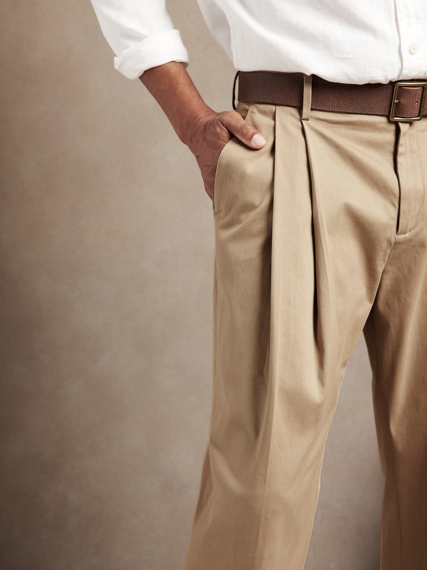 BR ARCHIVES Smithfield Pleated Rapid Movement Chino