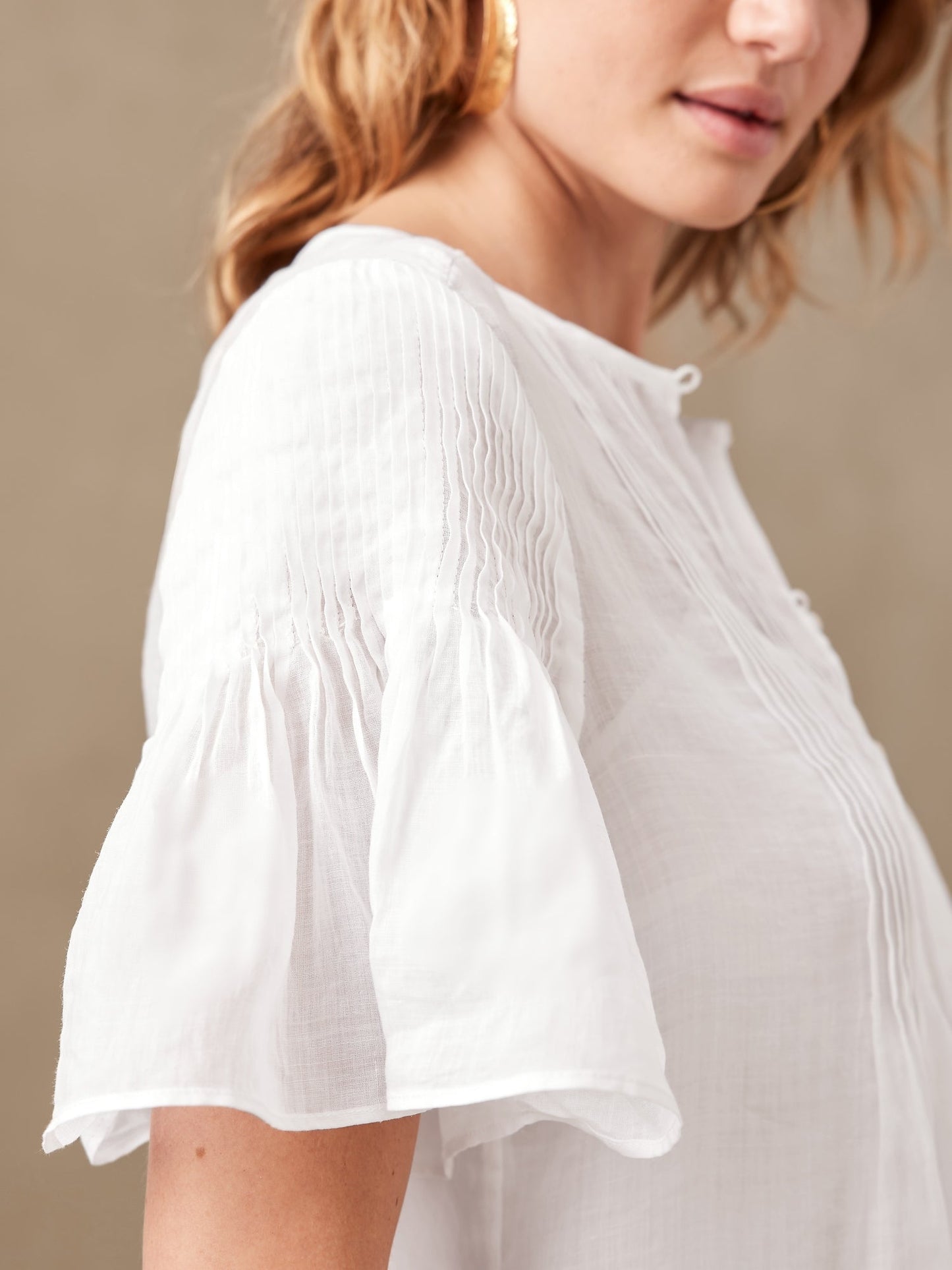 Ramie Pintuck Dress