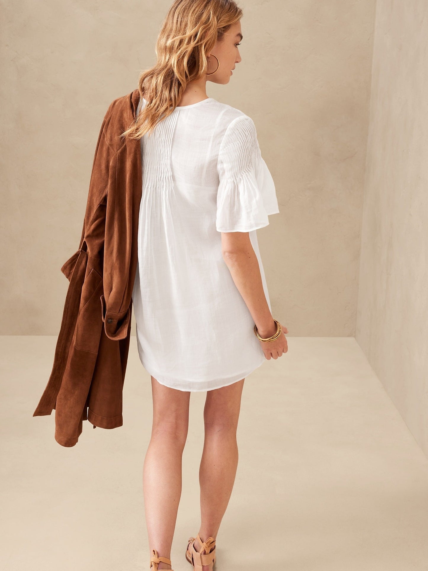 Ramie Pintuck Dress