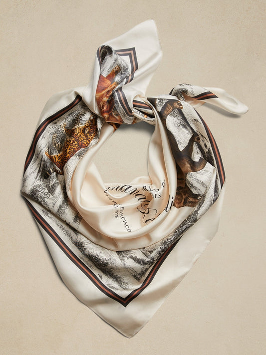 Pañuelo De Seda Estampado