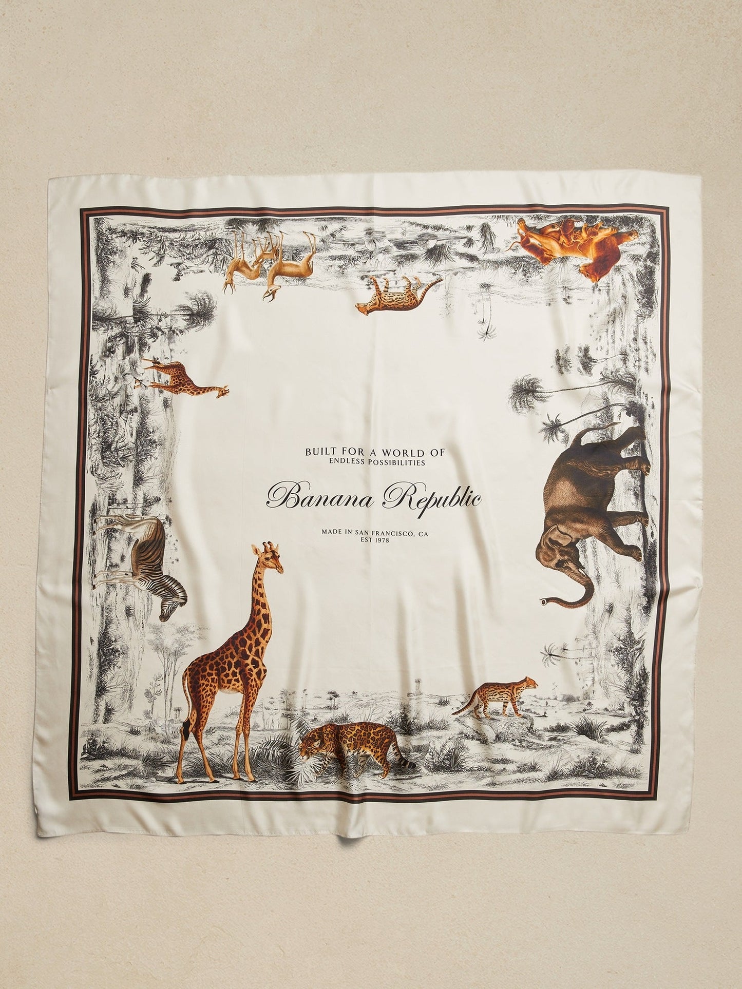 Pañuelo De Seda Estampado