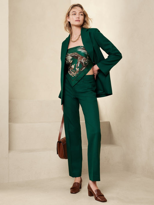 Petite Lido Straight Wool Pant