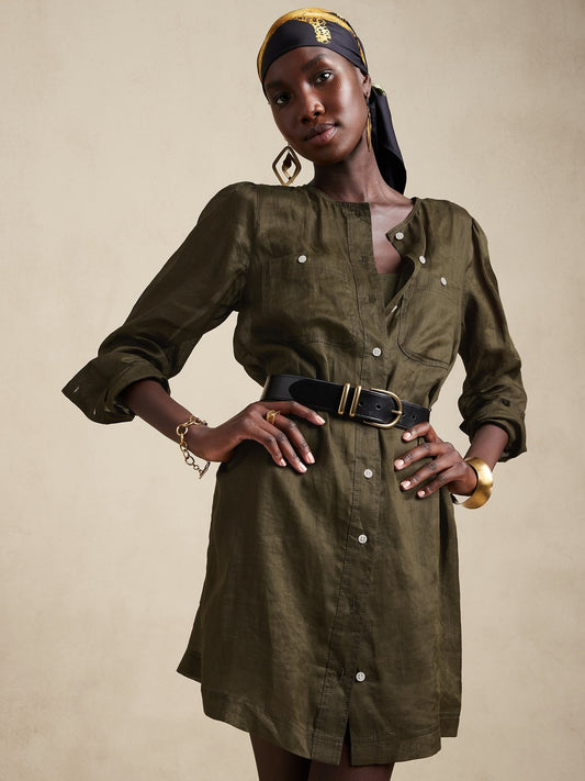 Ramie Shirt Dress