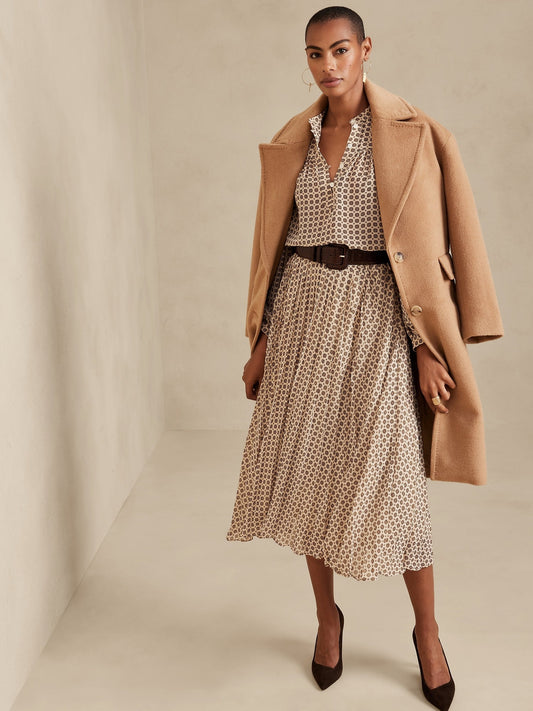 Petite Pleated Midi Skirt