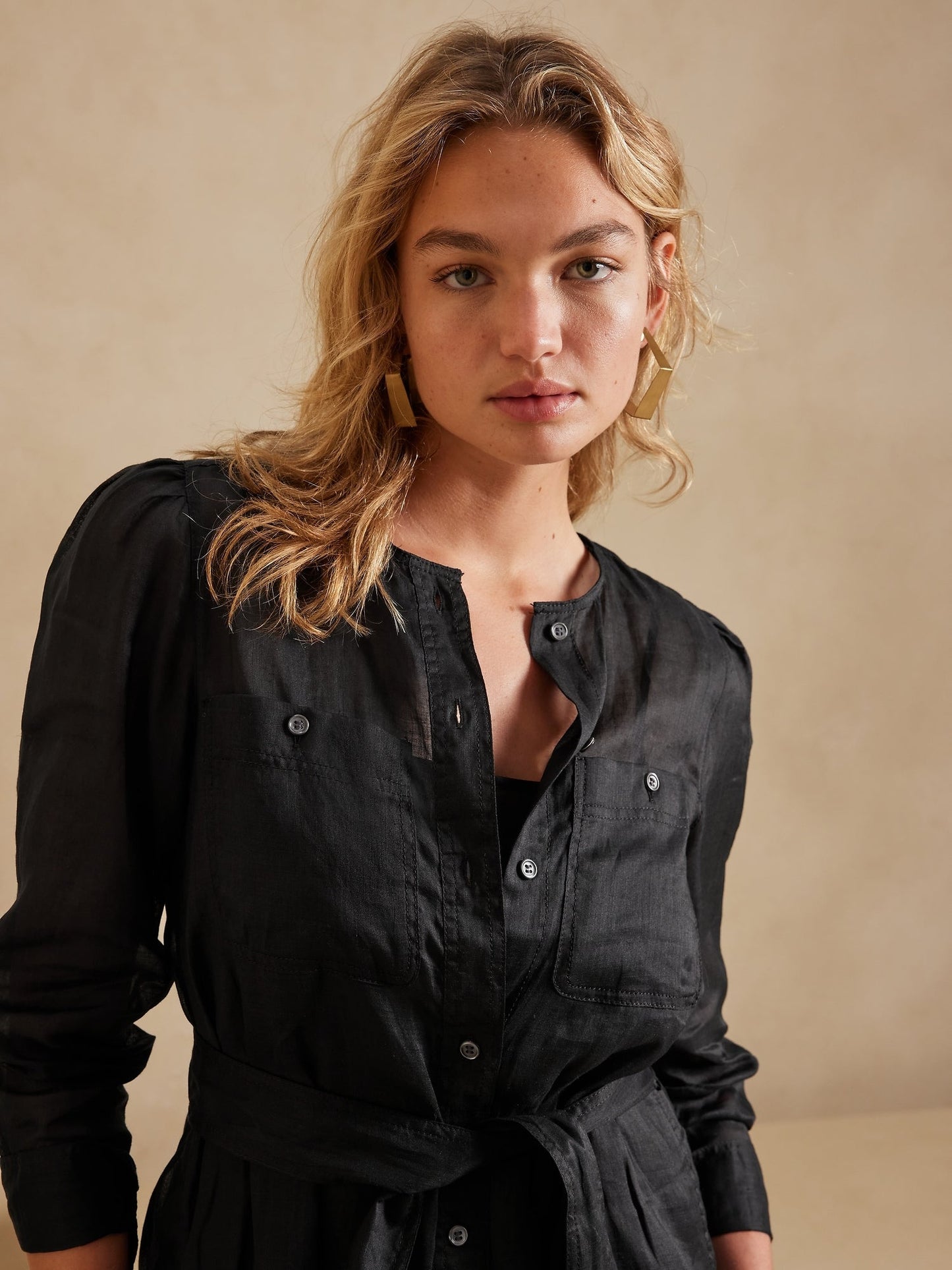 Ramie Shirt Dress
