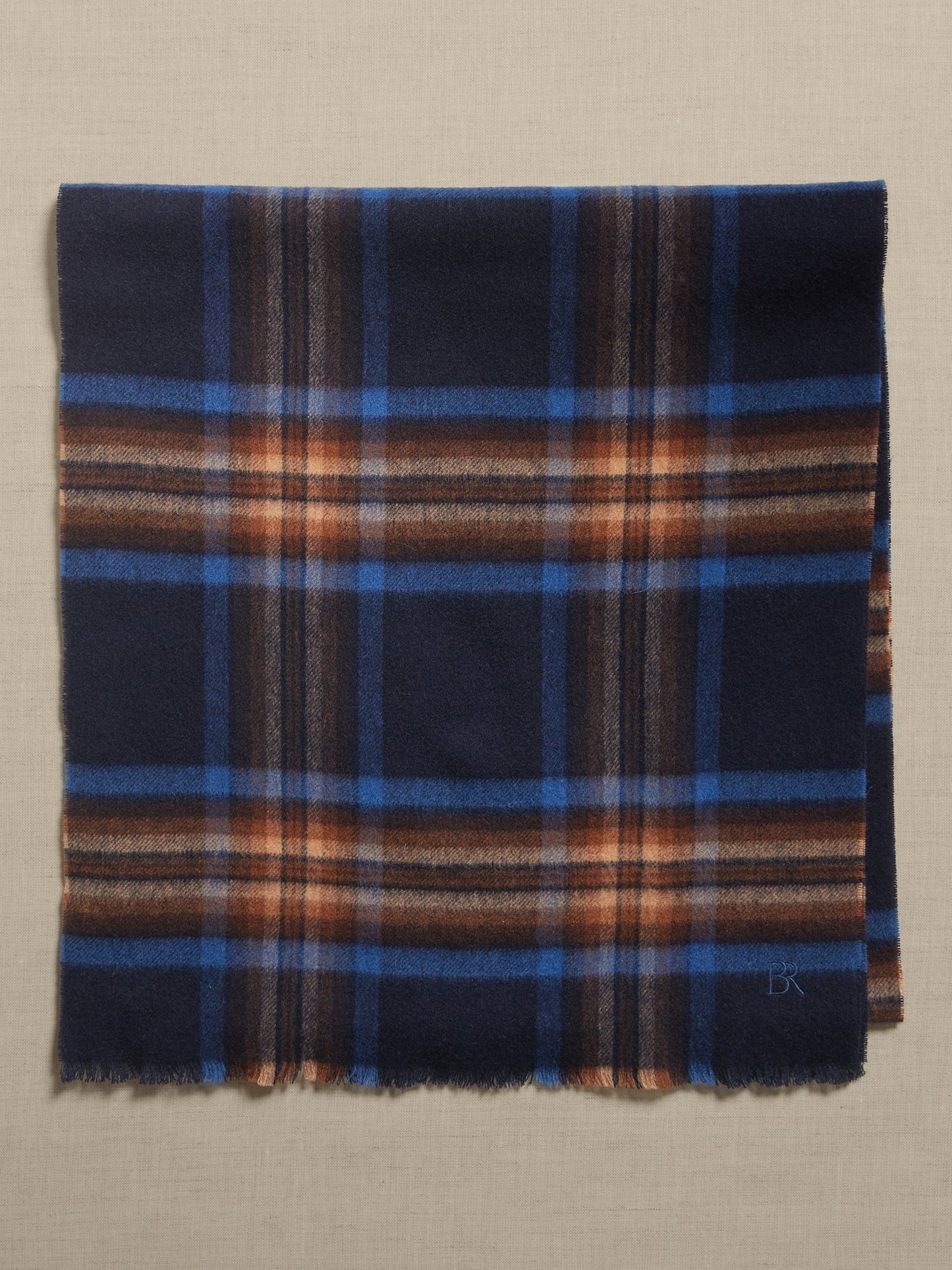 Plaid Wool Scarf