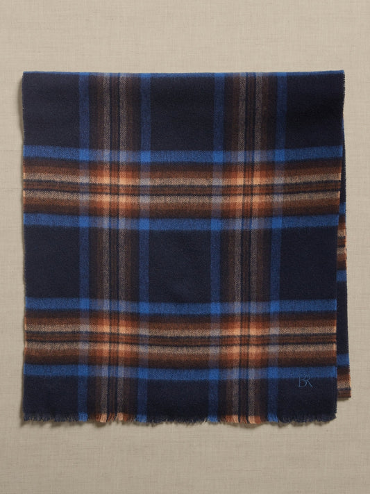 Plaid Wool Scarf