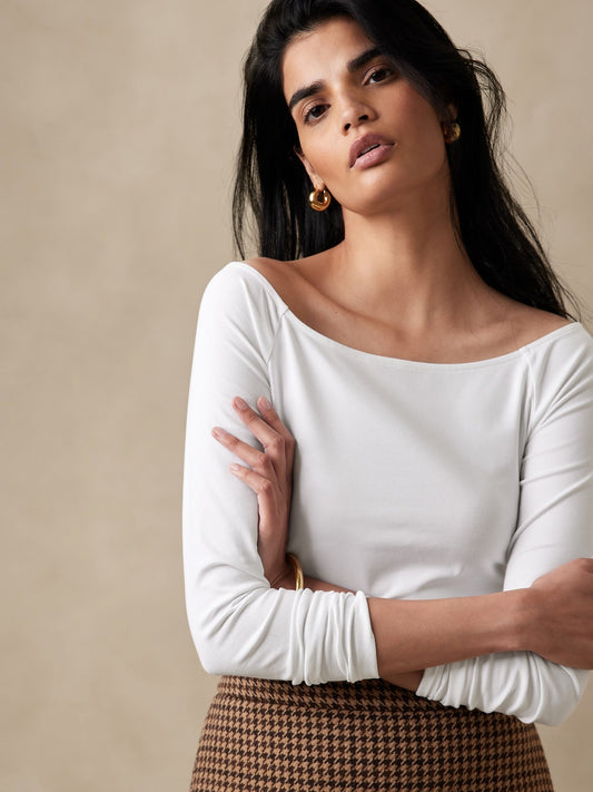 Refined Boat-Neck T-Shirt
