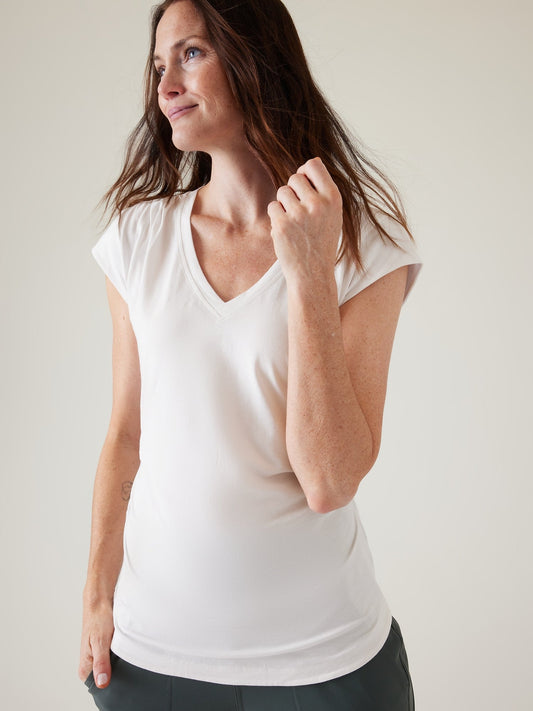 Top Cuello V Blanco