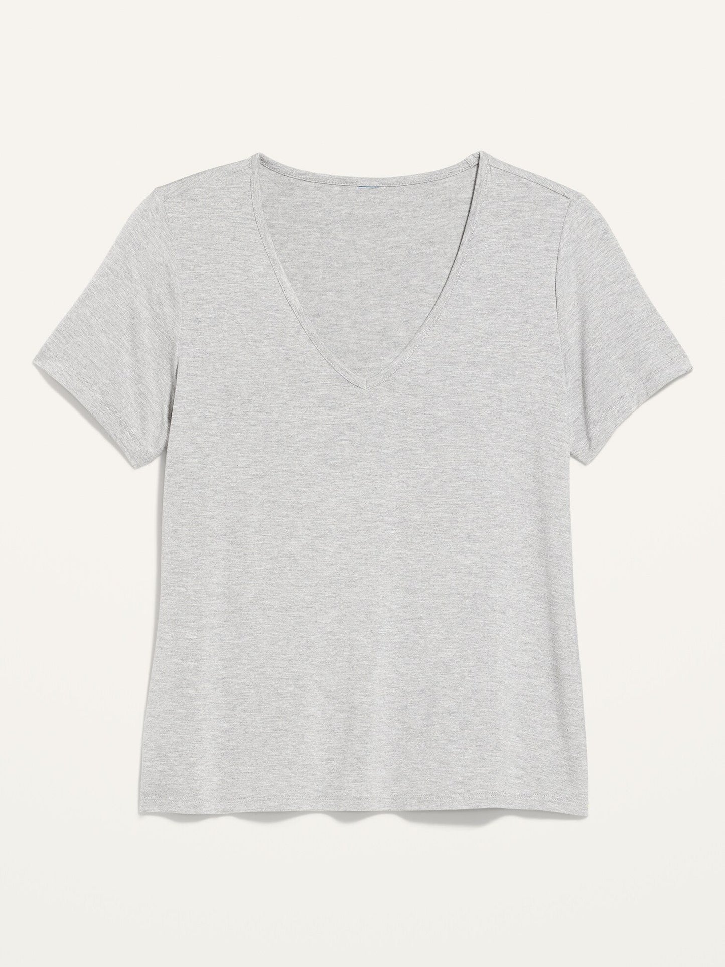 Camiseta Cuello en V Gris