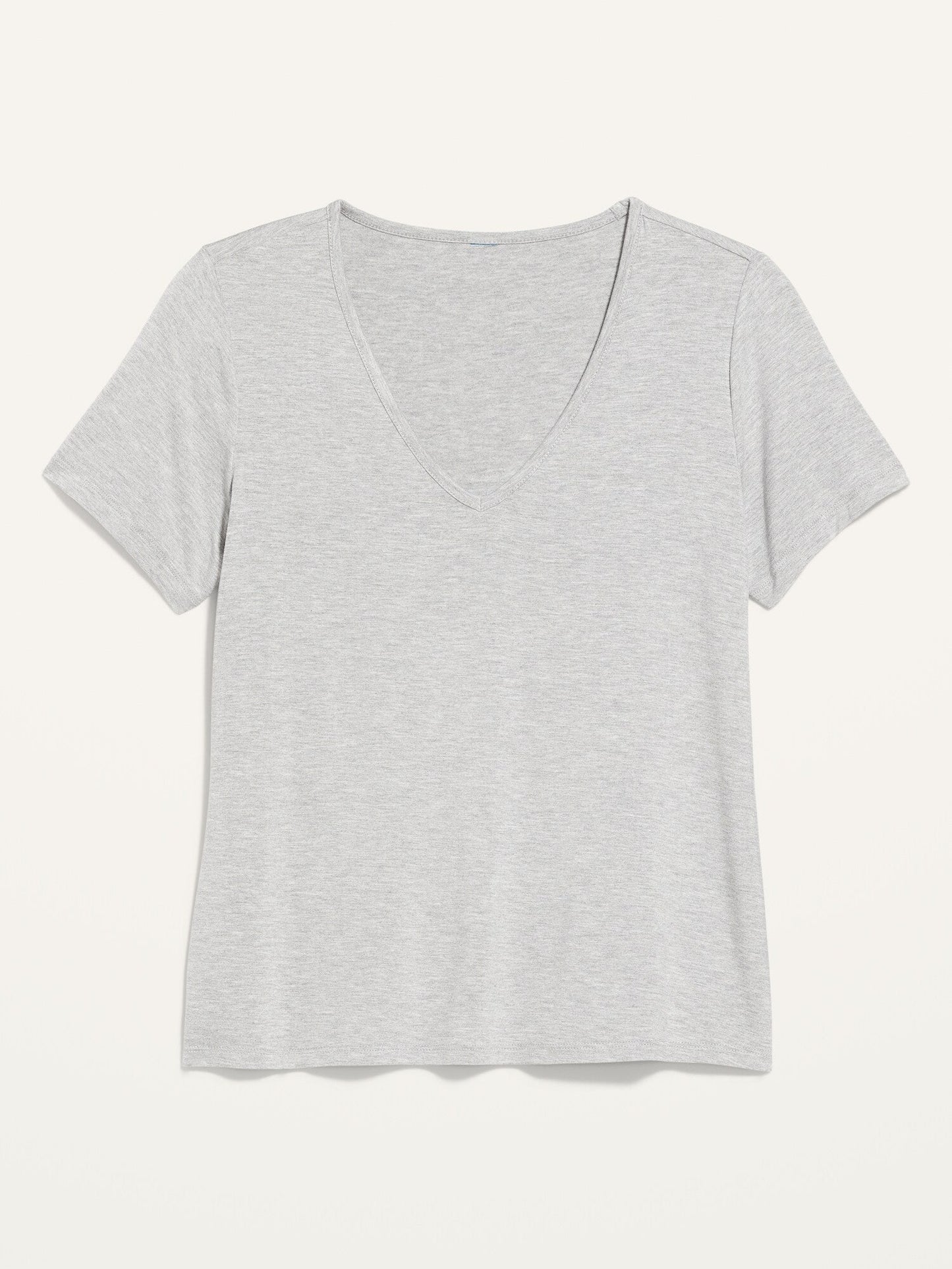 Camiseta Cuello en V Gris