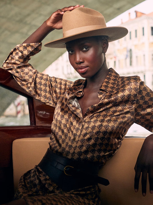 Petite Enchant Silk Shirtdress