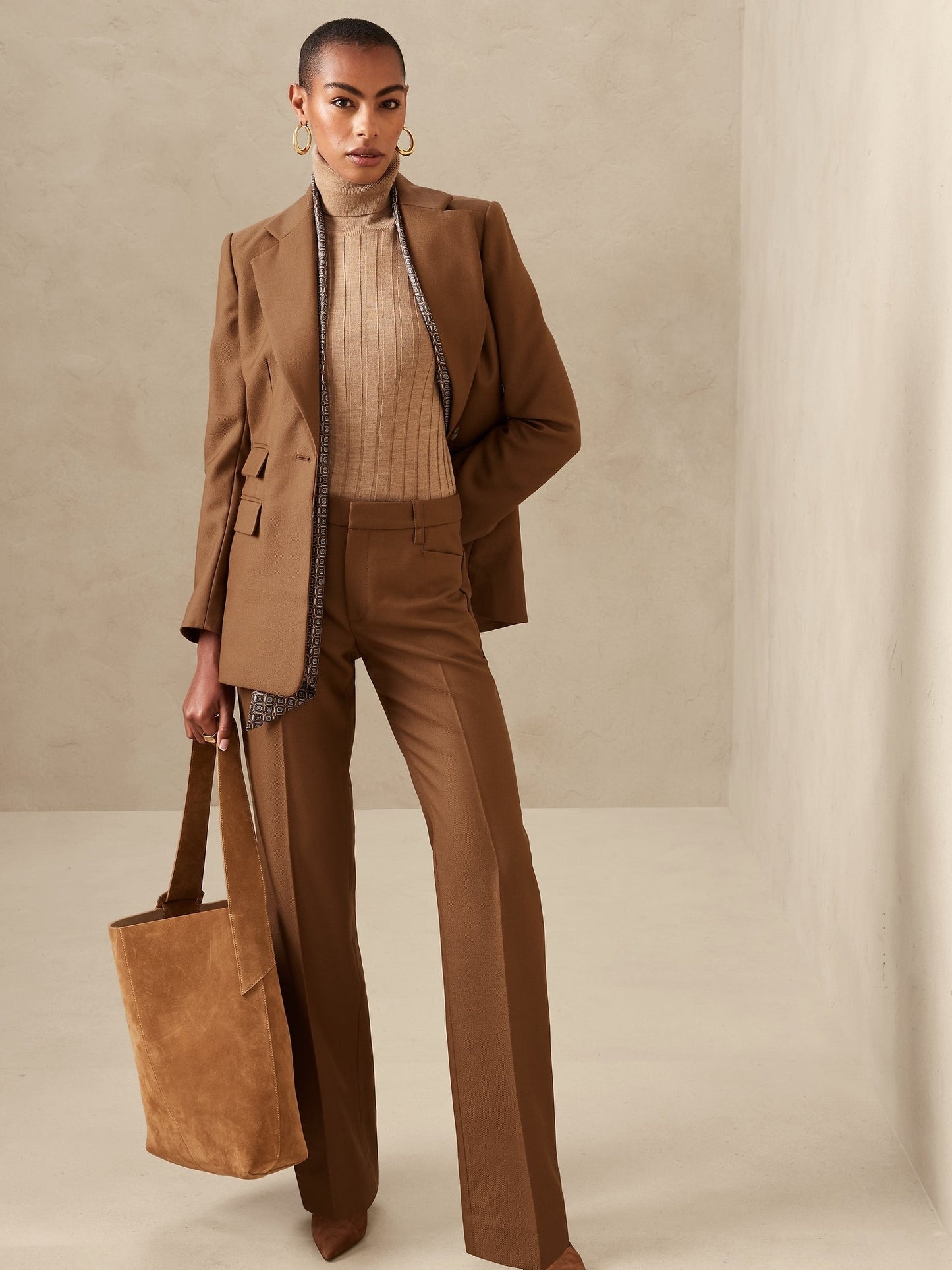 Petite Lido Straight Wool Pant