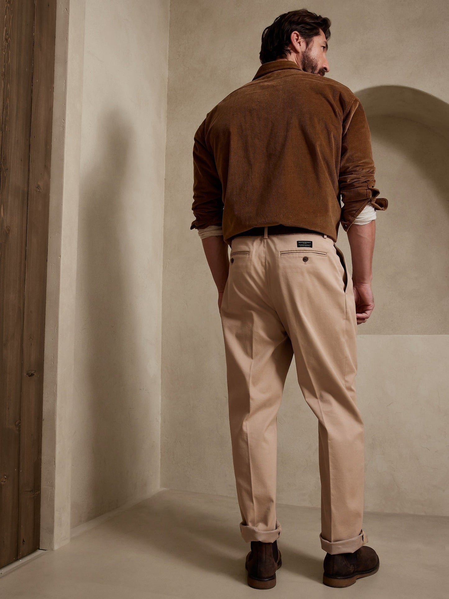 BR ARCHIVES Smithfield Pleated Rapid Movement Chino