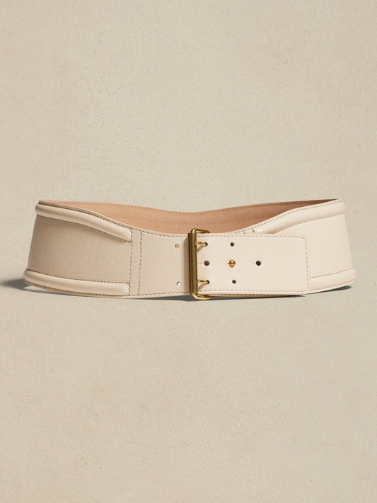 Cinturón Ancho Beige