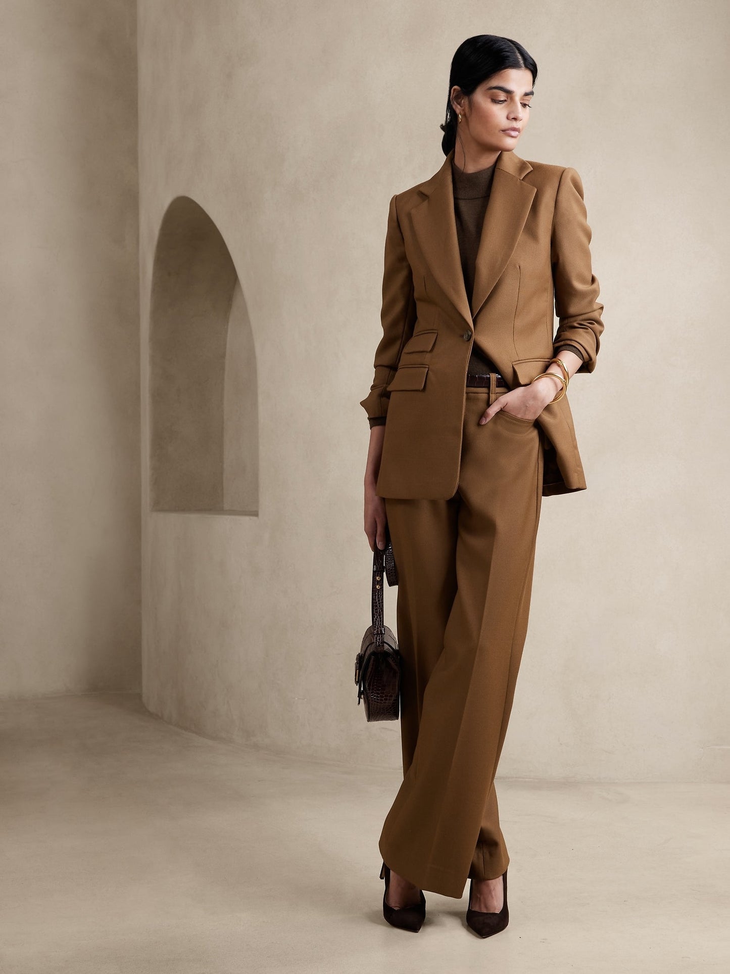 Lido Wide-Leg Wool Pant
