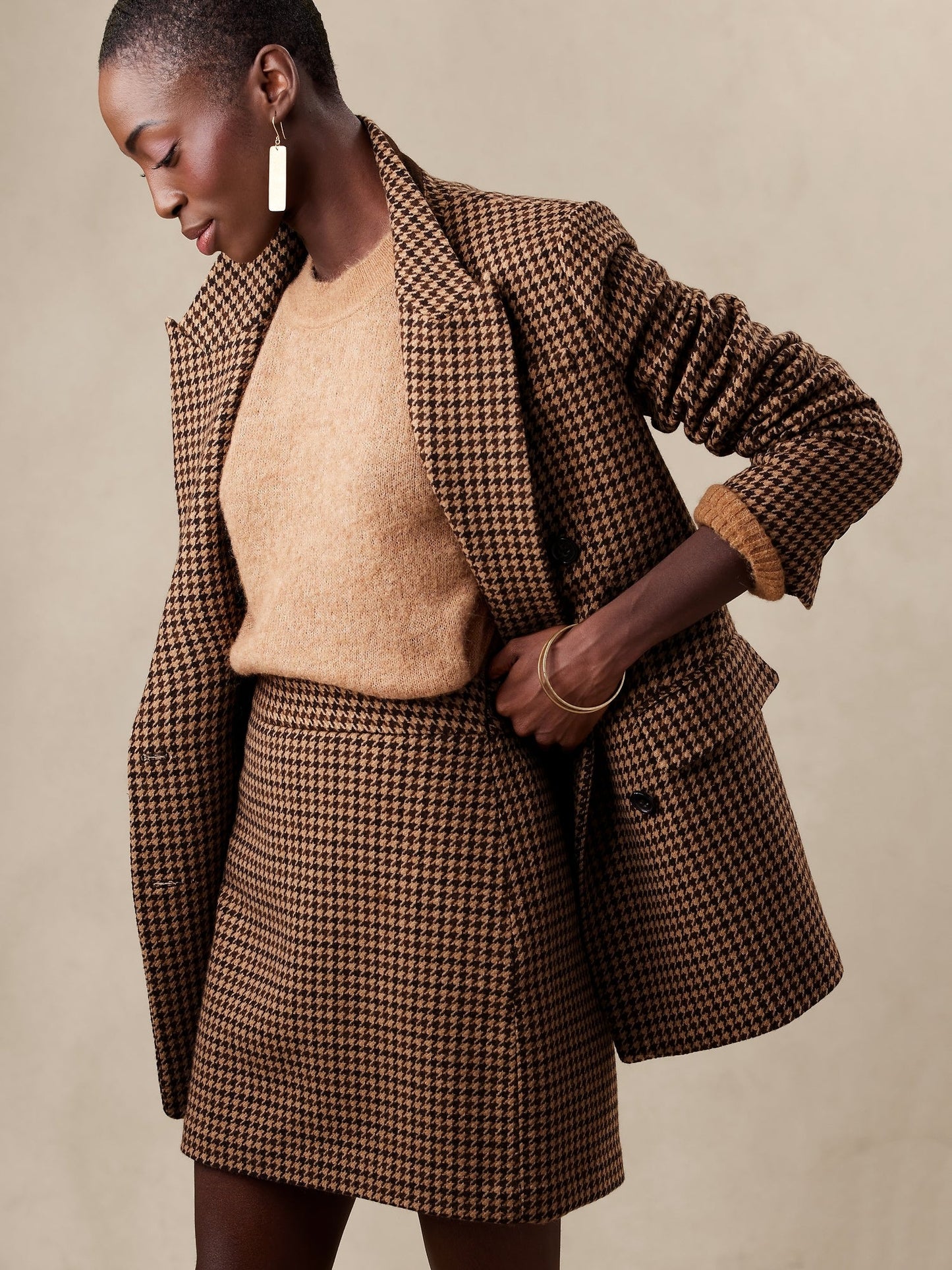 Houndstooth Mini Skirt