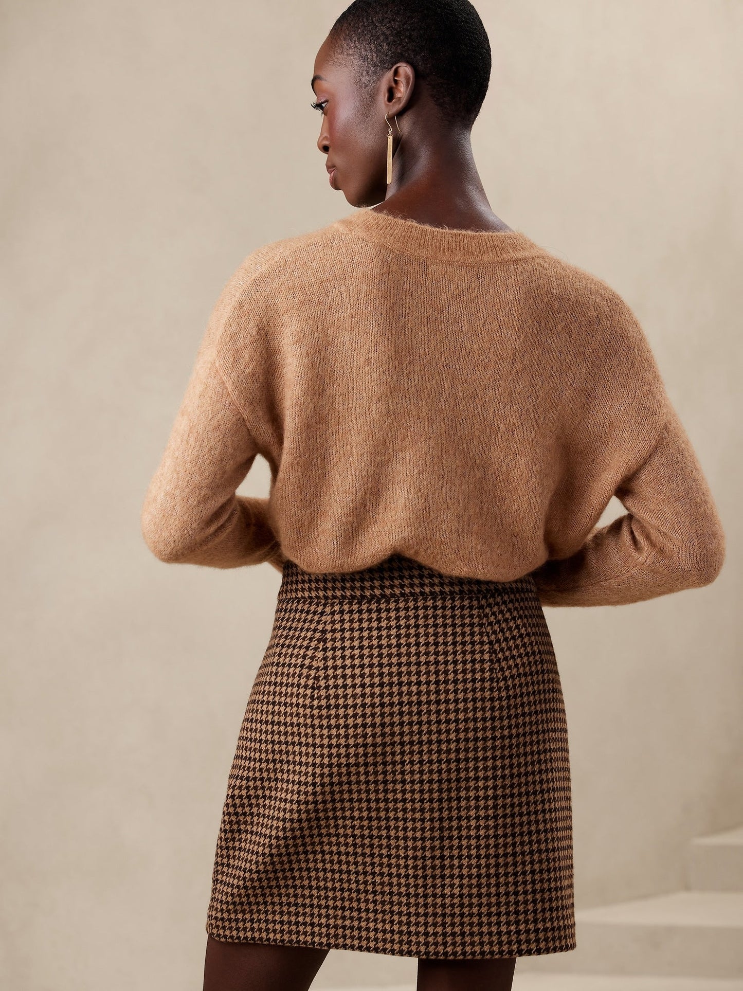 Houndstooth Mini Skirt