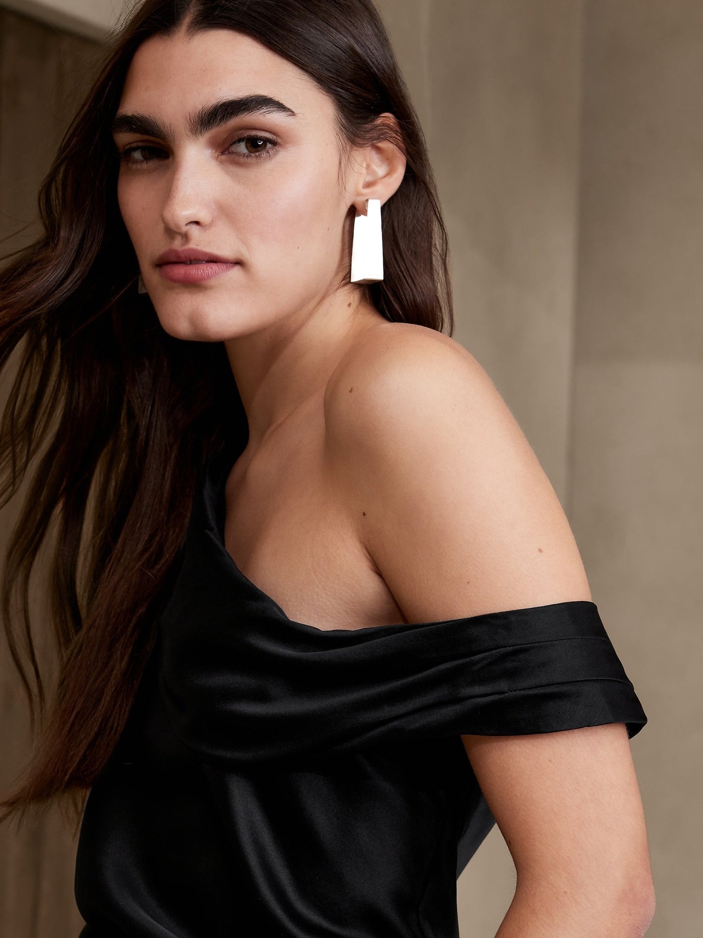 Danae Silk One-Shoulder Top