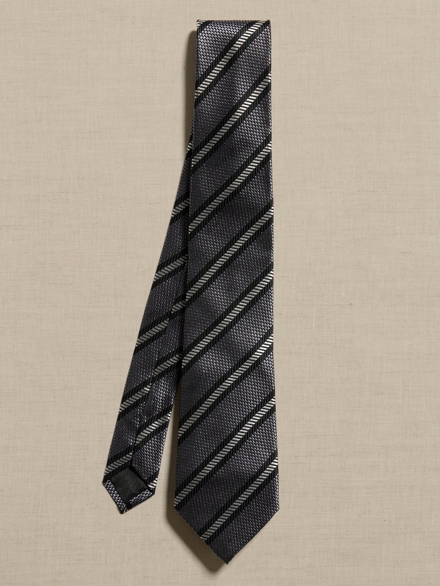 Border Stripe Silk Tie