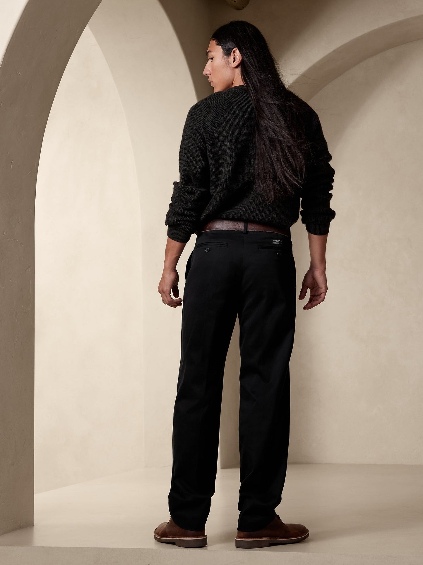BR ARCHIVES Smithfield Pleated Rapid Movement Chino