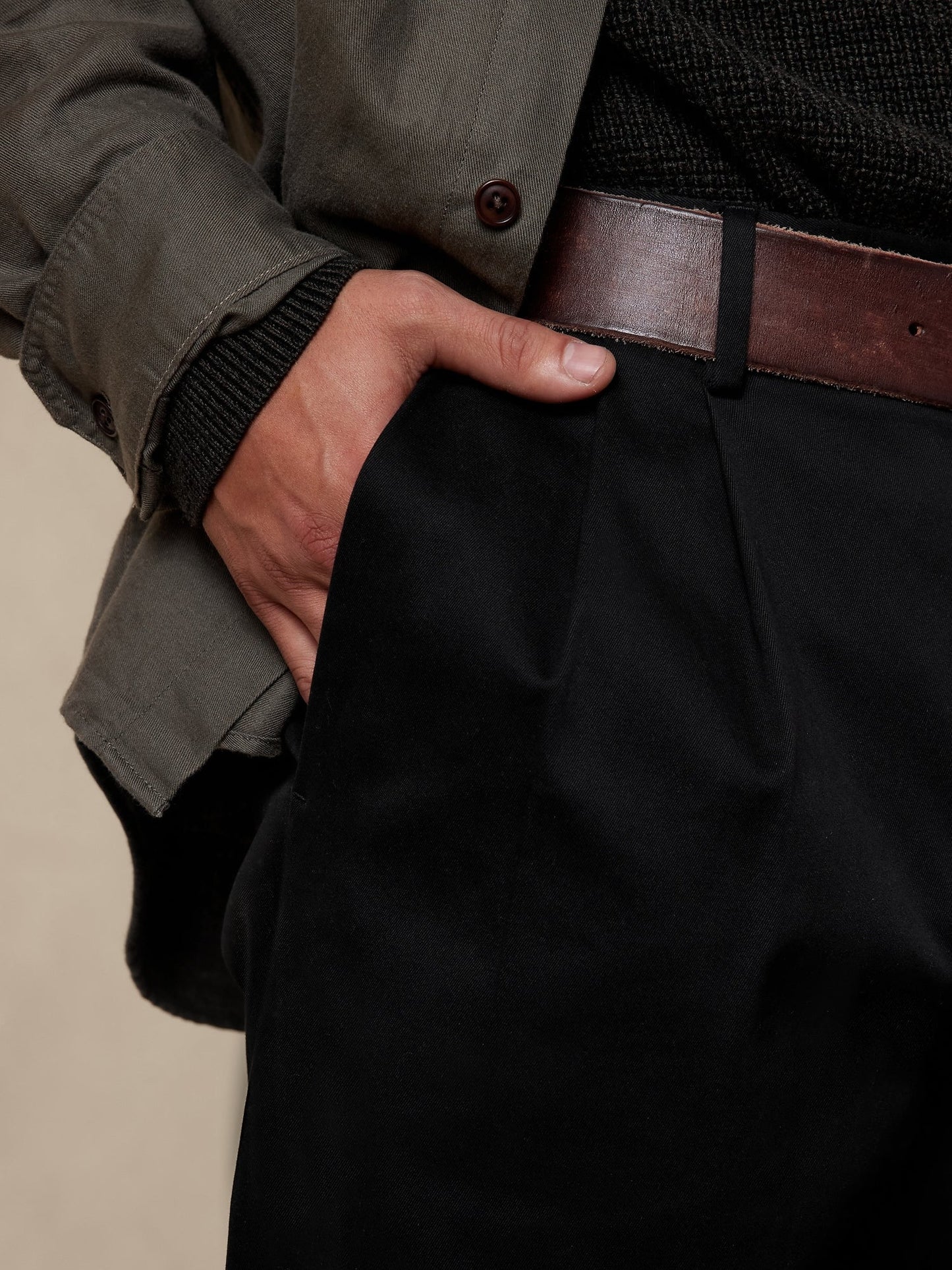 BR ARCHIVES Smithfield Pleated Rapid Movement Chino
