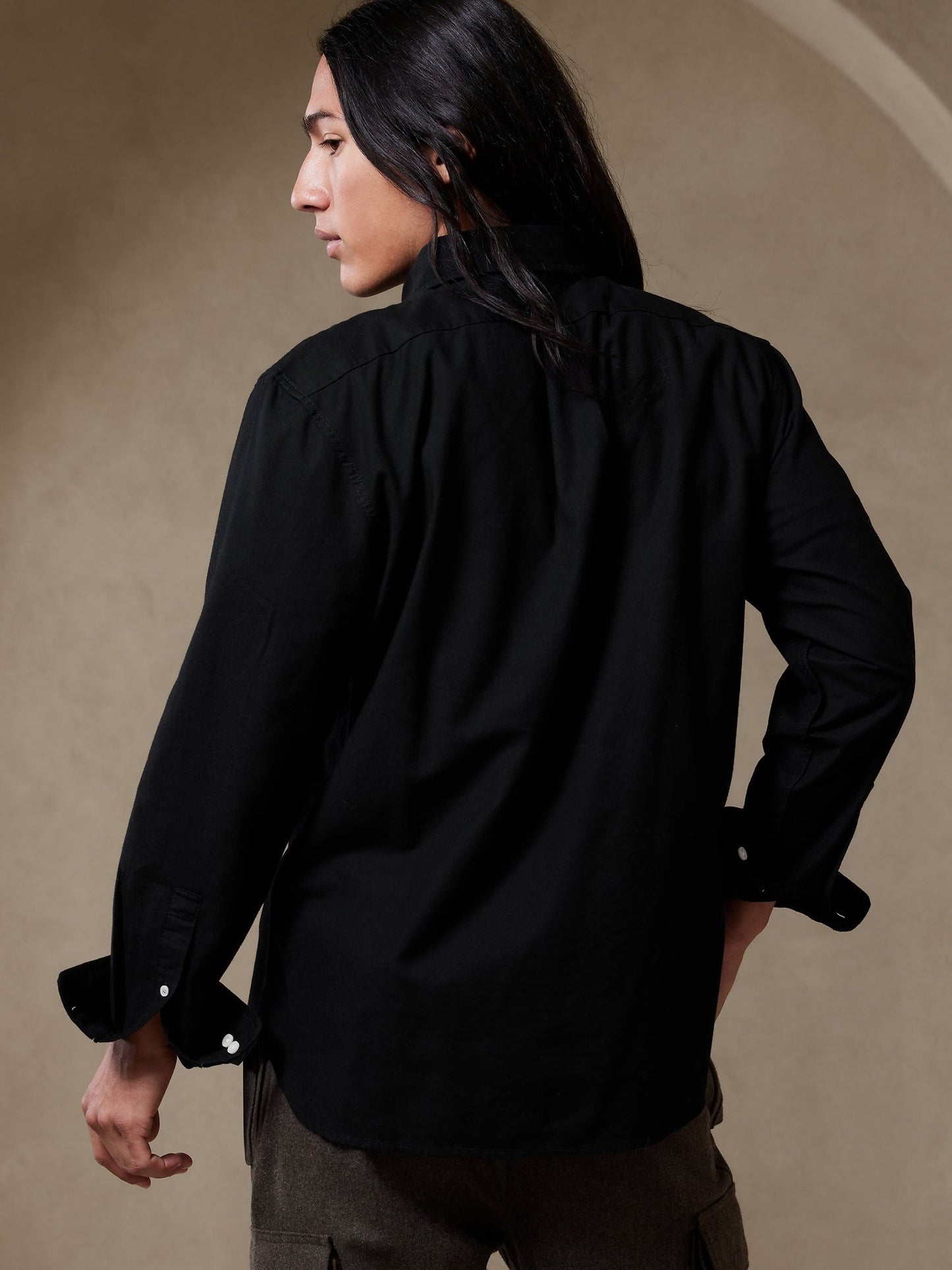 Camisa Manga Larga Negro