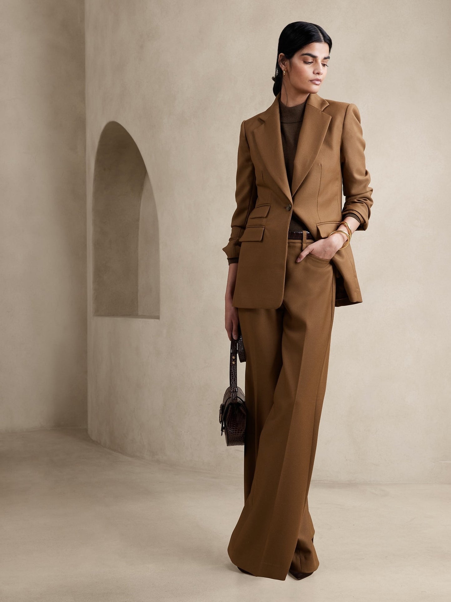 Lido Wide-Leg Wool Pant