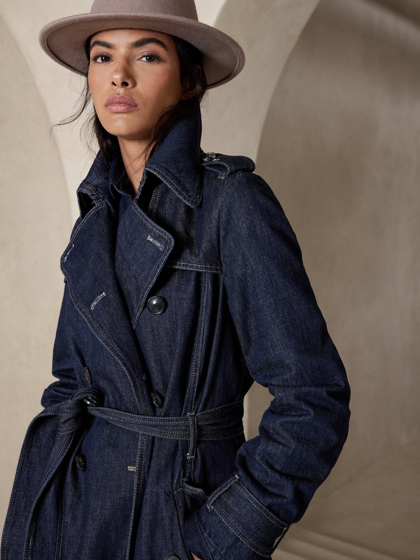 Uma Denim Trench Coat