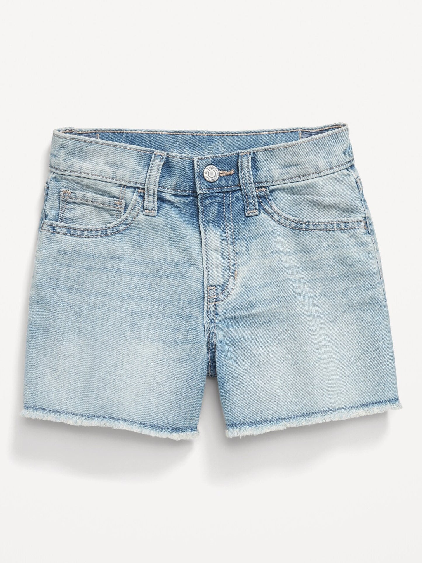 Short Denim Talle Alto Azul, Niña