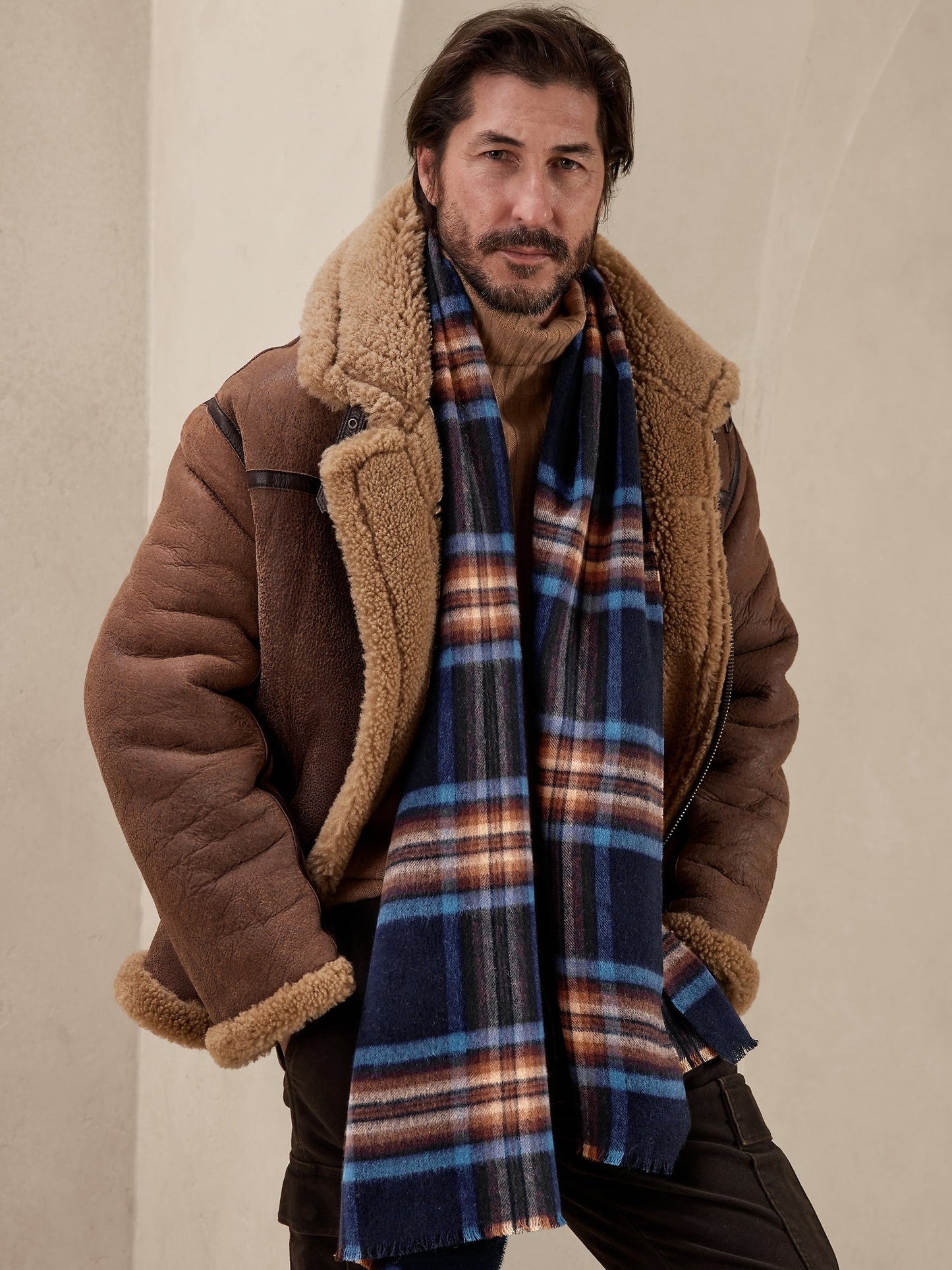Plaid Wool Scarf
