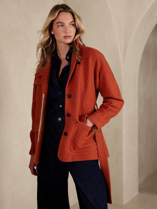 Finola Bouclé Cargo Jacket
