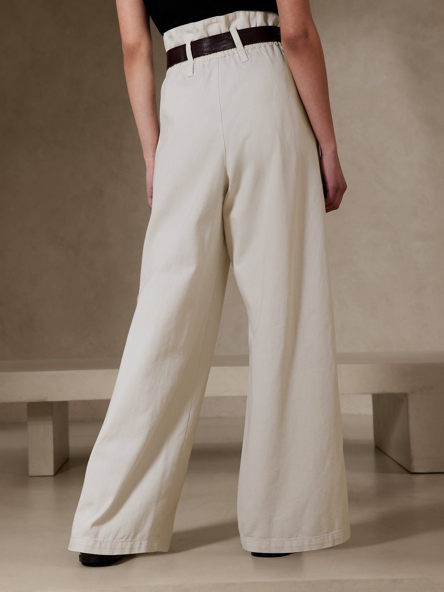Evie Paperbag Wide-Leg Pant