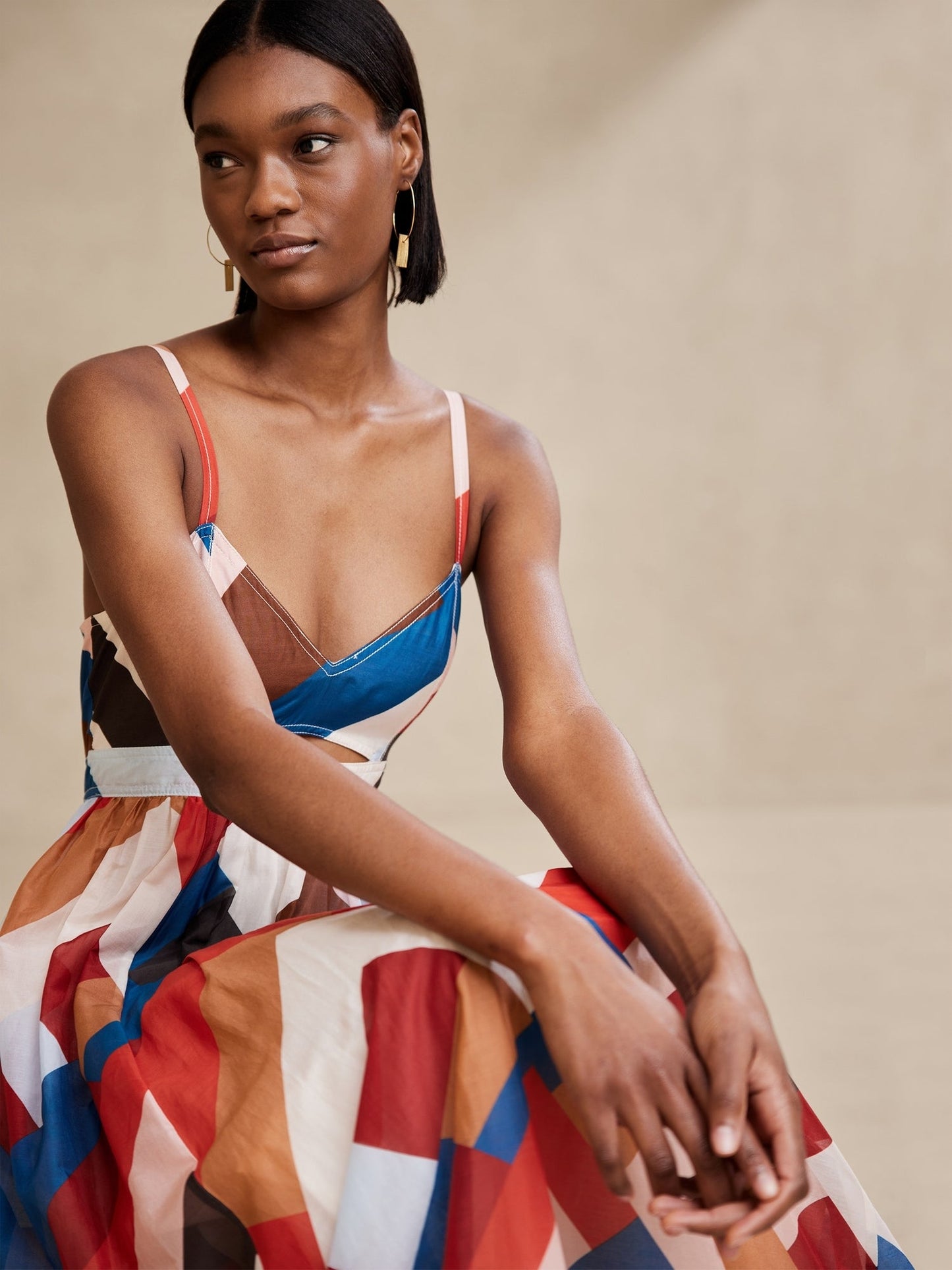 Vestido Largo Cut-Out Multicolor