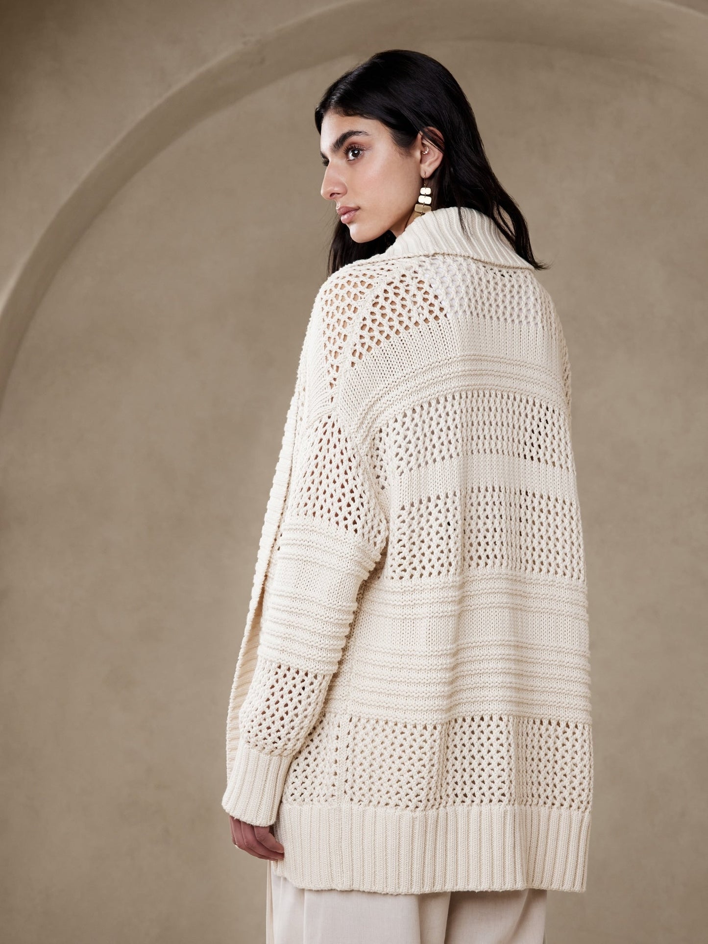 Sudadera Con Textura Beige