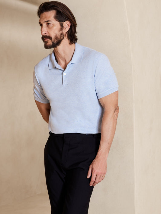 Polo Con Botones Celeste