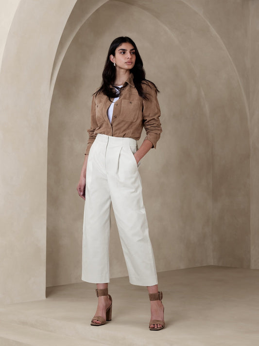 Pantalón Holgado Con Bolsillos Blanco