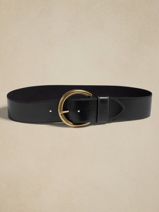 Cinturón De Piel Negro