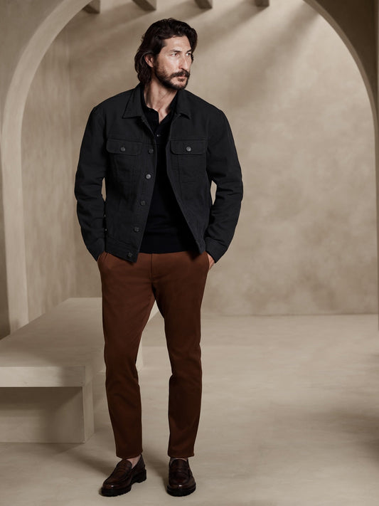 Jacket Con Bolsillos Negro